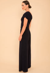 Atom Label Navy Rhodium Jumpsuit