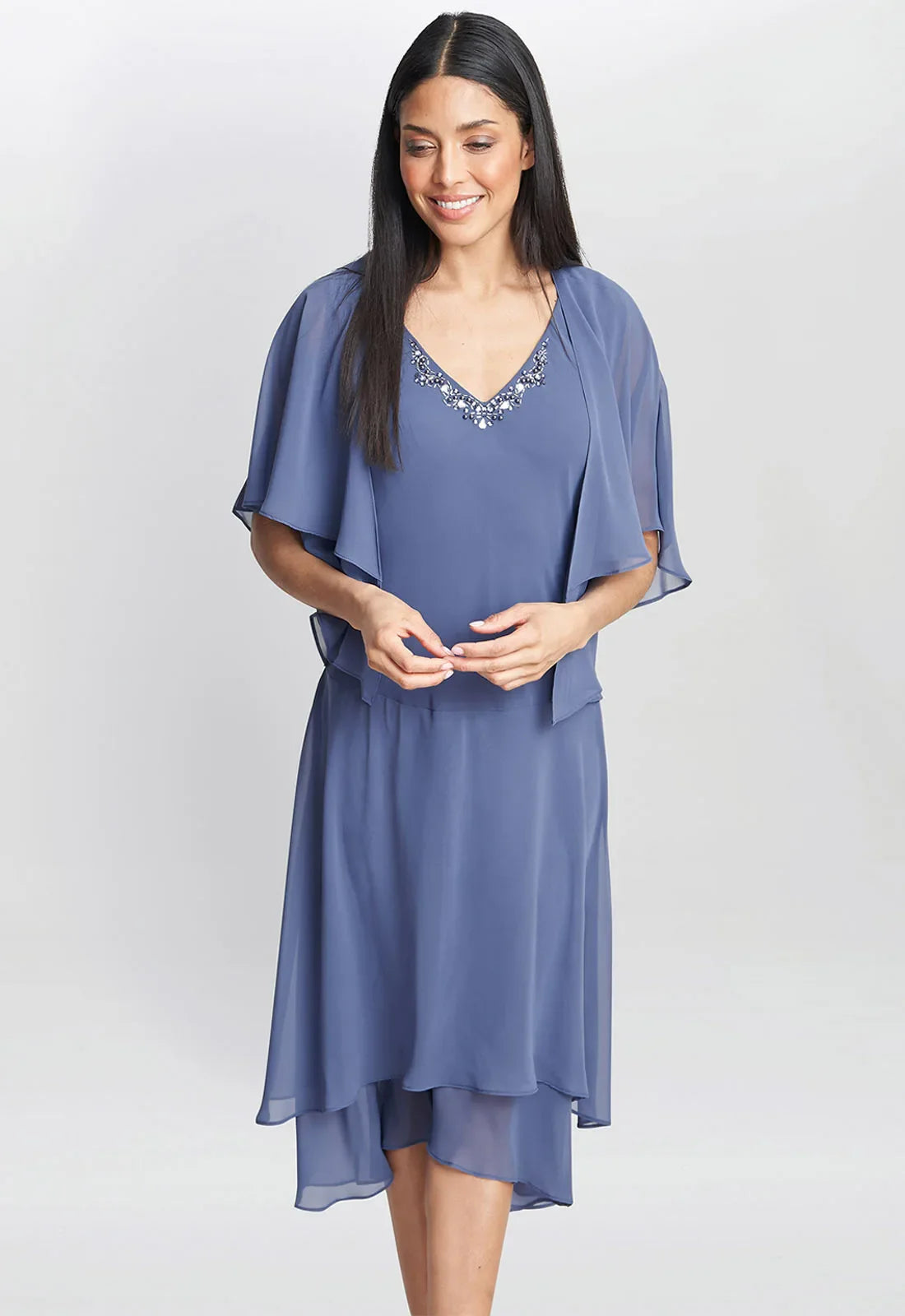 Gina Bacconi Blue Cheryl Dress and Jacket