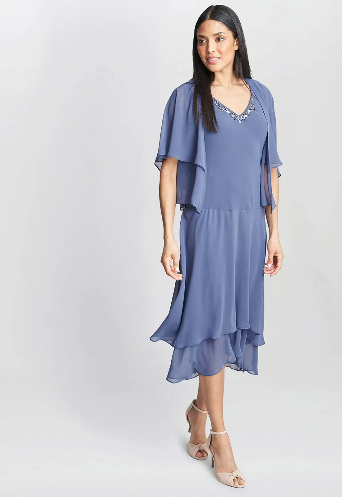 Gina Bacconi Blue Cheryl Dress and Jacket