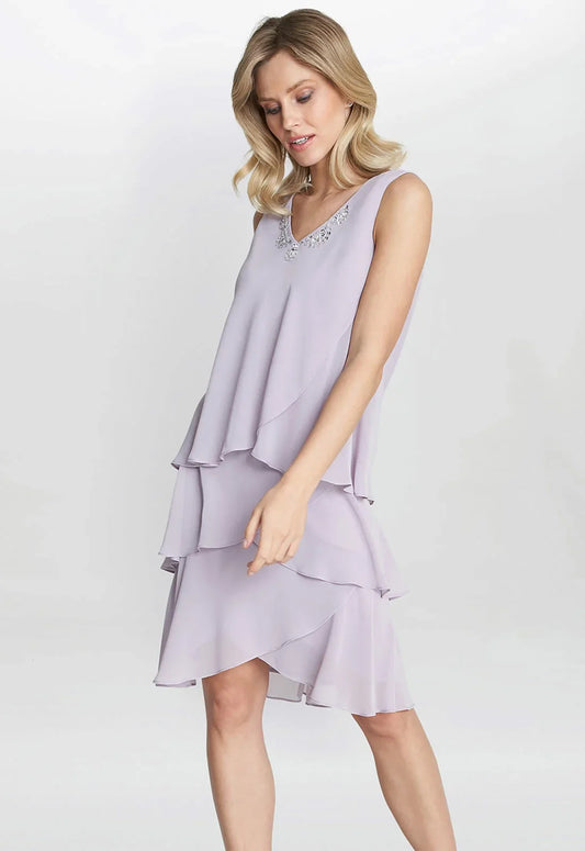 Gina Bacconi Dawn Tiered Dress And Jacket