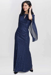 Gina Bacconi Blue Florence Maxi Dress