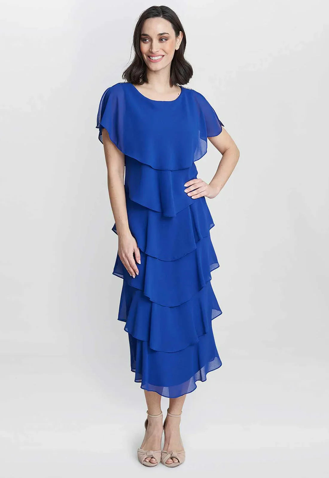 Gina Baccon Blue Tessa Cocktail Dress