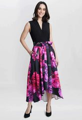 Gina Bacconi Annabelle Printed High Low Dress