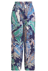 Gina Bacconi Blue Aruna Wide Leg Pull On Trouser