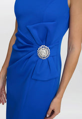 Gina Bacconi Cobalt Elsie Wrap Dress