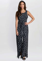 Gina Bacconi Black Jolie Spot Jumpsuit