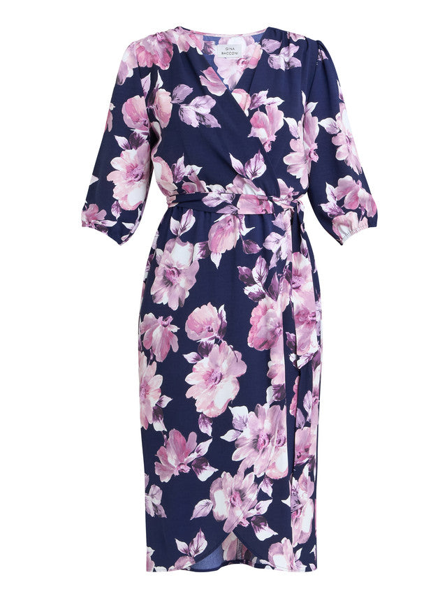 Gina Bacconi Keeley Floral Print Dress
