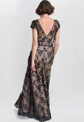 Gina Bacconi Keira 3D Flower Maxi Dress