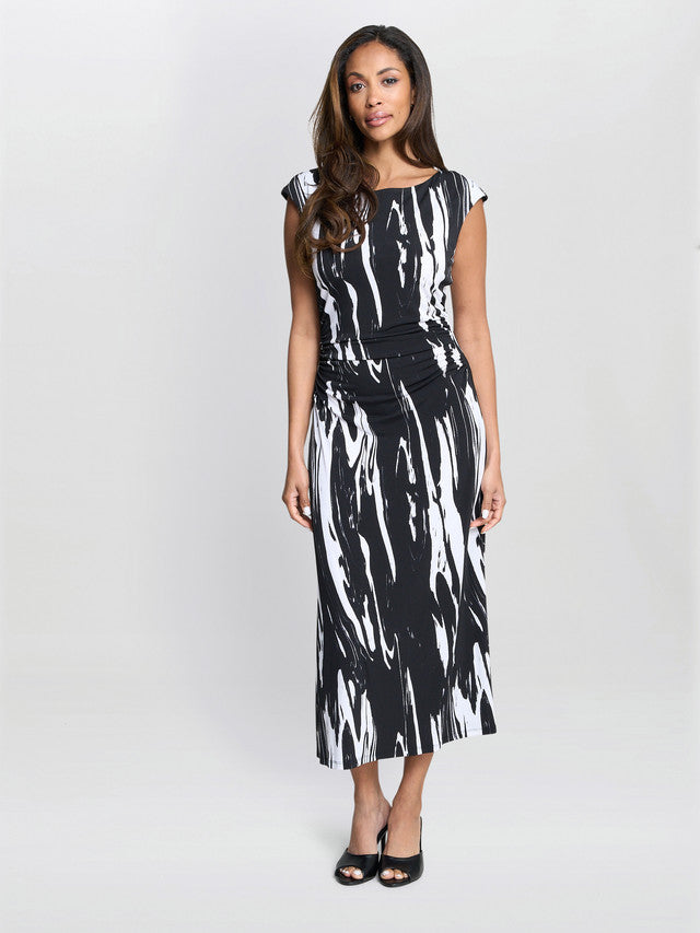 Gina Bacconi Lucia Abstract Print Dress