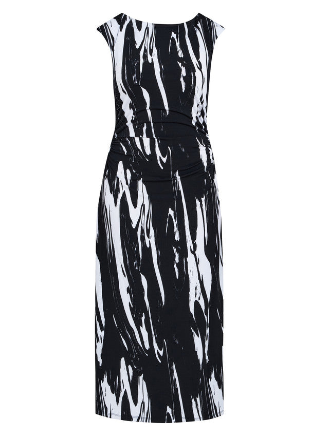 Gina Bacconi Lucia Abstract Print Dress