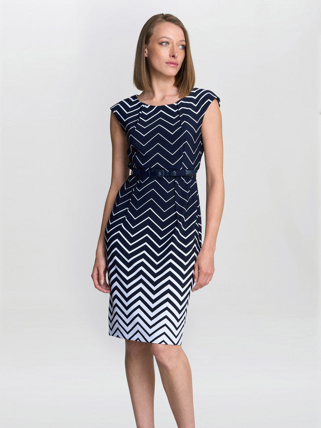 Gina Bacconi Minnie Abstract Print Dress
