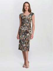 Gina Bacconi Mona Abstract Print Dress