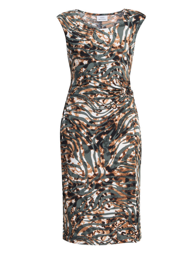 Gina Bacconi Mona Abstract Print Dress