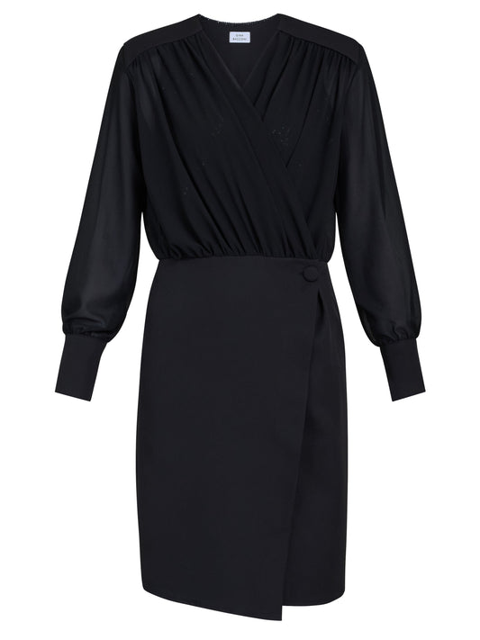 Gina Bacconi Black Rae Sequin 2 Piece Dress