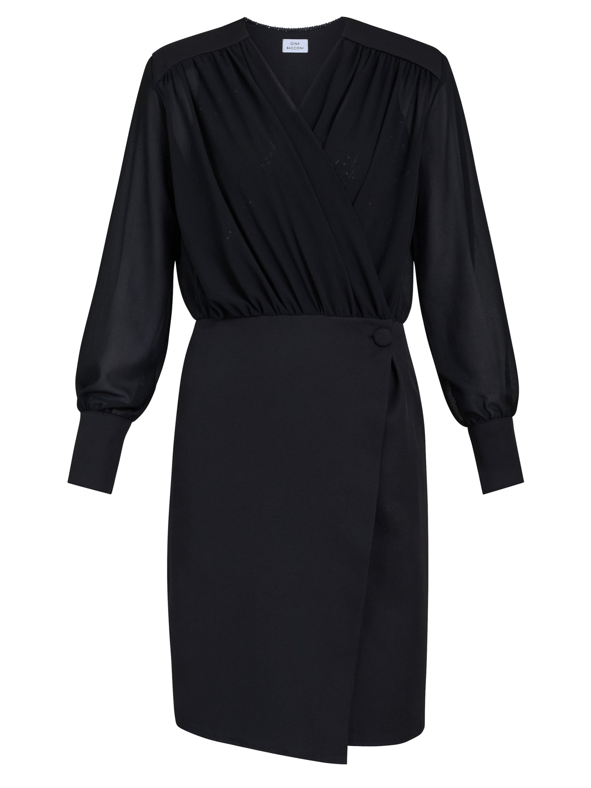 Gina Bacconi Black Rae Sequin 2 Piece Dress