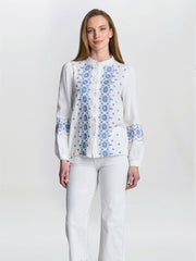Gina Bacconi Clare Cotton Muslin Embroidered Shirt