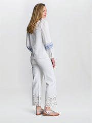 Gina Bacconi Clare Cotton Muslin Embroidered Shirt