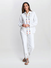 Gina Bacconi Clementine Embroidered Cotton Shirt