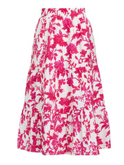 Gina Bacconi Fuchsia Chris Fuchsia Floral Skirt