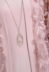 Gina Bacconi Blush Destiny Floral Applique Dress And Jacket With Detachable Necklace