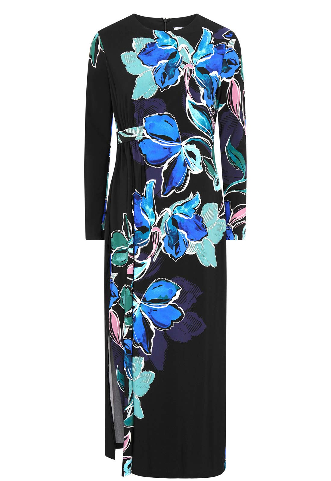 Gina Bacconi Black / Multi Eli Floral Print Maxi Dress