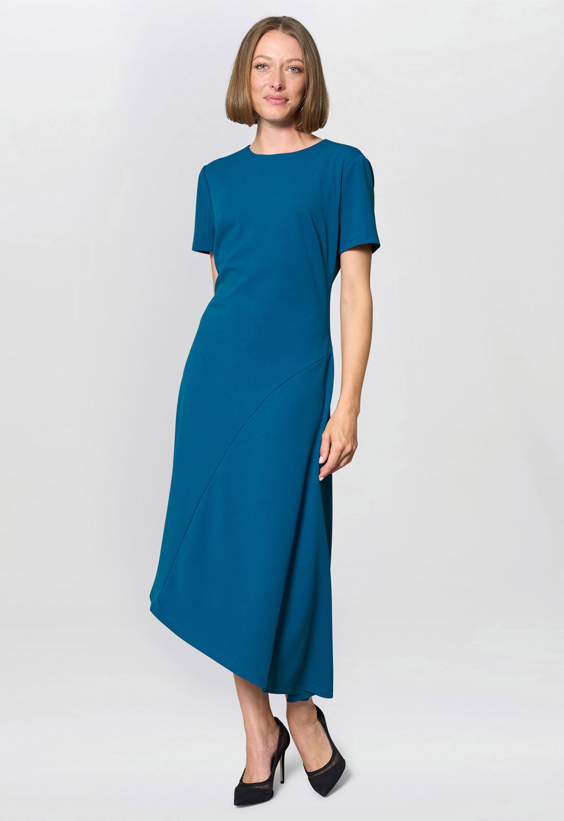 Gina Bacconi Blue Elma Fit And Flare Midi Dress