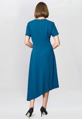 Gina Bacconi Blue Elma Fit And Flare Midi Dress