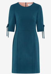 Gina Bacconi Dark Green Gilly 3/4 Sleeve Structured Dress