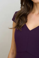 Gina Bacconi AUBERGINE Gilda Sheath Dress