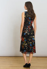 Gina Bacconi Black / Multi Gina Sleeveless Floral Dress