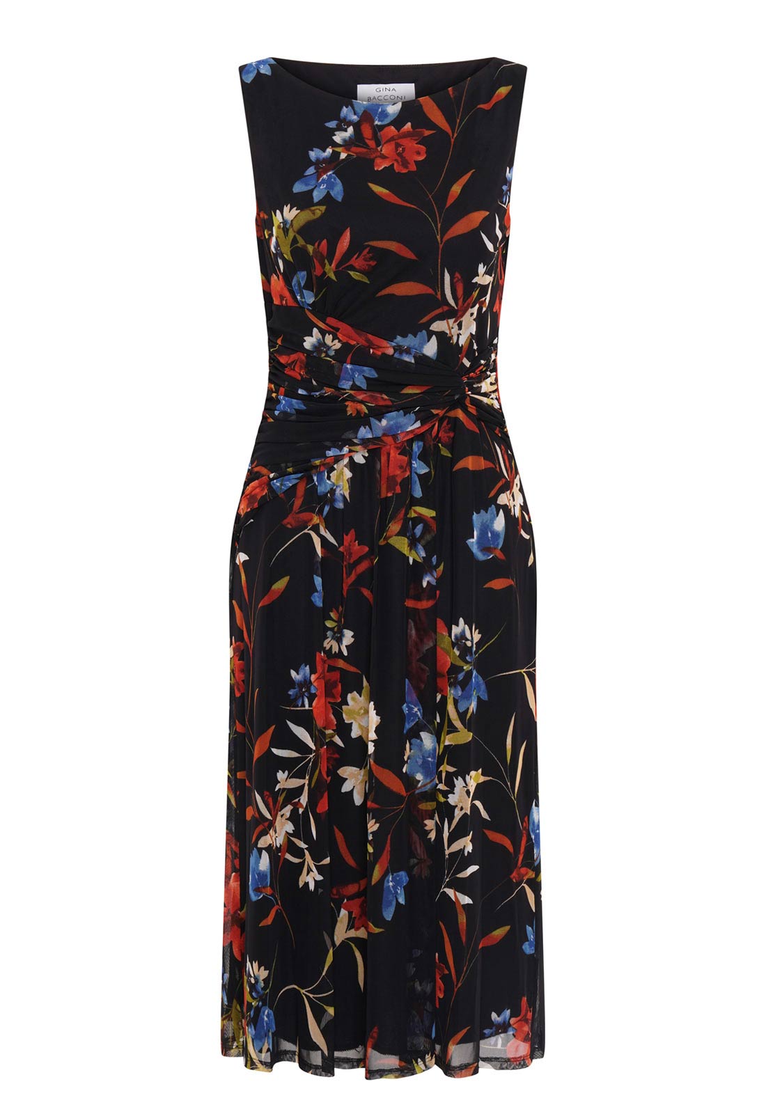 Gina Bacconi Black / Multi Gina Sleeveless Floral Dress