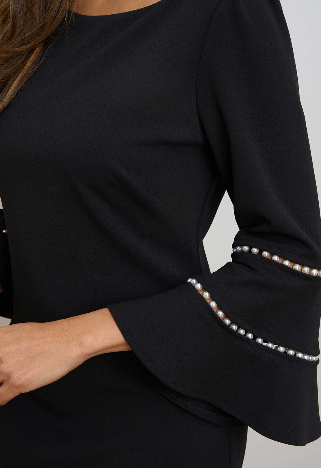 Gina Bacconi BLACK Ivette Long Sleeve Dress