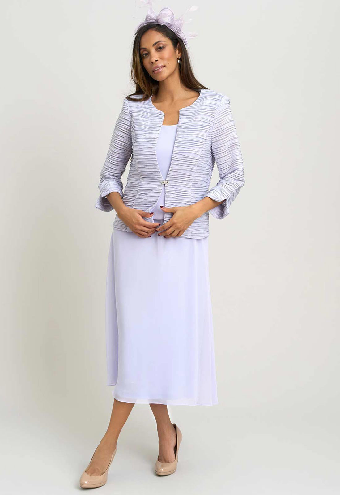 Gina Bacconi LILAC Page Fancy Jacket & Chiffon Dress