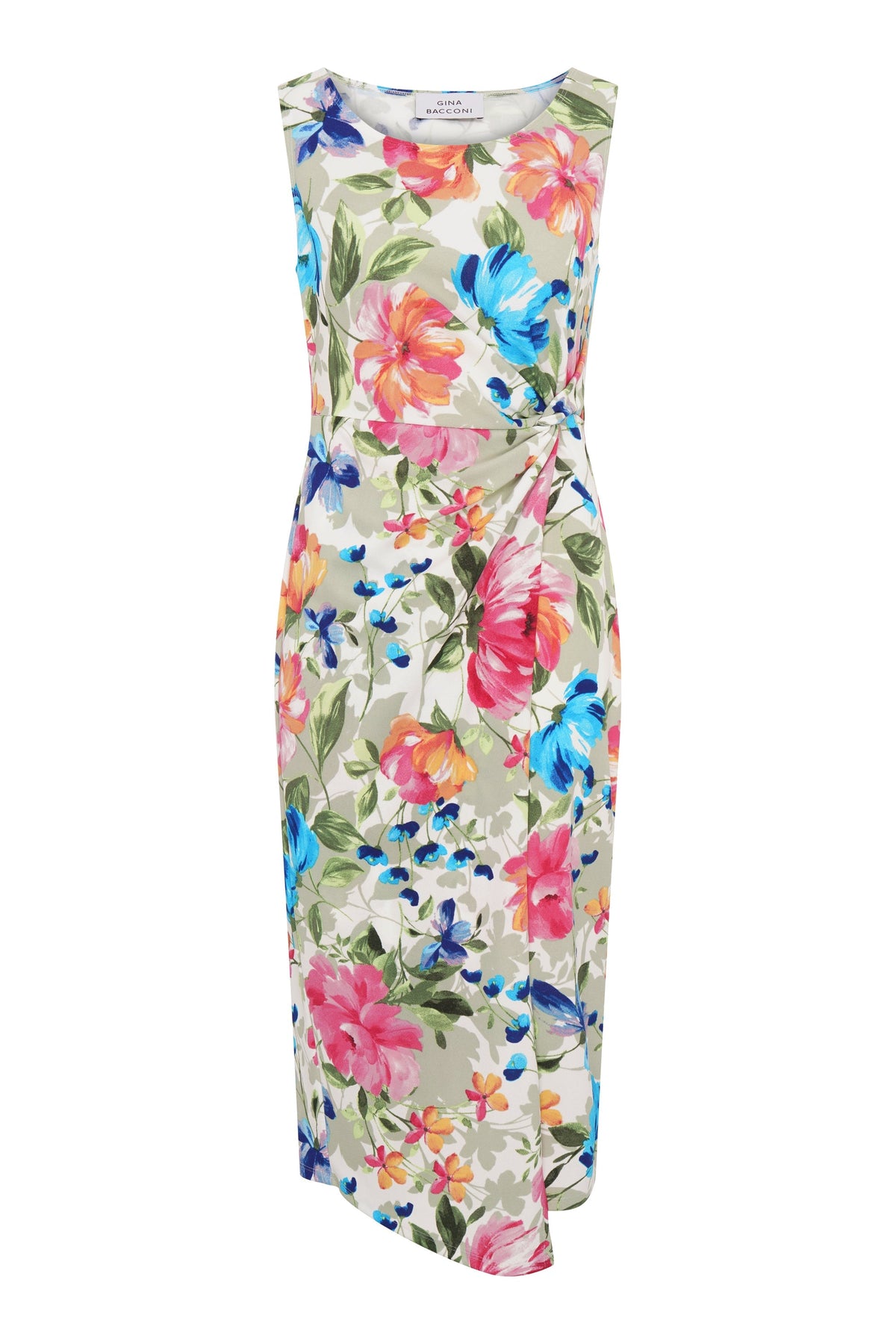 Gina Bacconi MULTI Roma Twist Knot Floral Dress