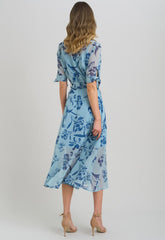 Gina Bacconi Blue Adrienne Shirt Dress