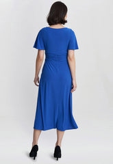 Gina Bacconi Blue Frieda Jersey Print Dress