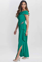 Gina Bacconi Jade Jodie Off Shoulder Jersey Dress