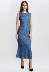 Gina Bacconi Blue Roxanne Corded Dress