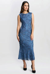 Gina Bacconi Blue Roxanne Corded Dress