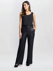 Gina Bacconi Black Leilani Sequin Trouser
