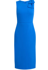 Gina Bacconi Blue Maddie One-Shoulder Ruffle Midi Dress