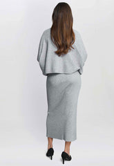 Gina Bacconi Grey Vanna Sequin Cuff Jumper