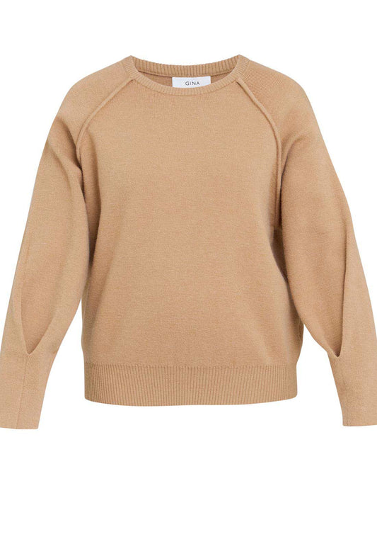 Gina Bacconi Beige Zarina Knit Jumper