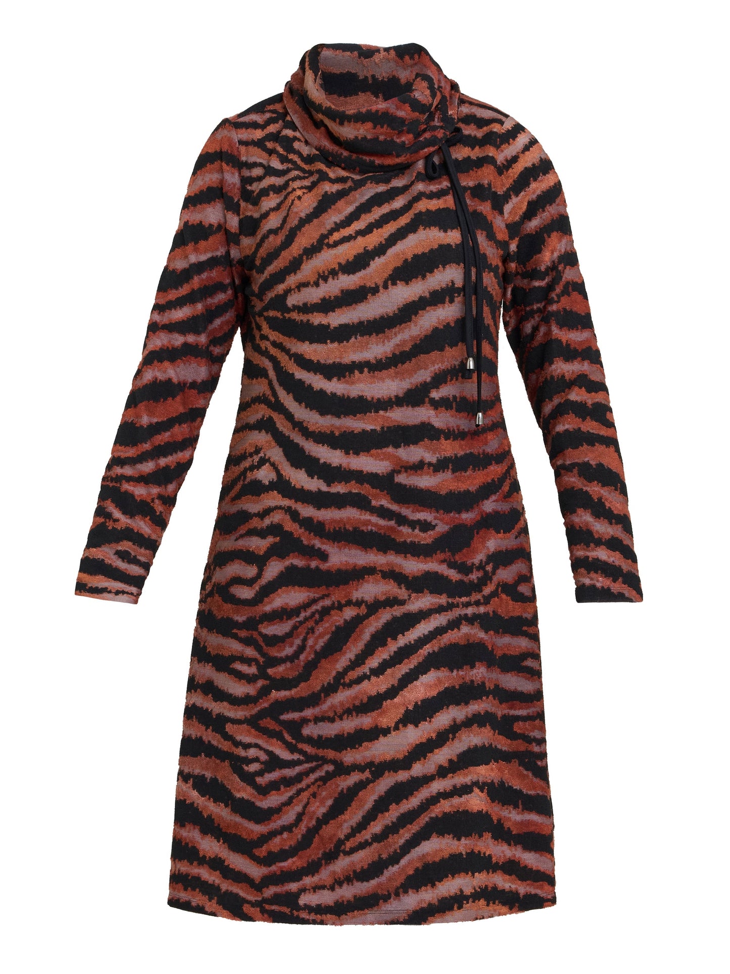 Gina Bacconi Brown Aisling Animal Print Dress