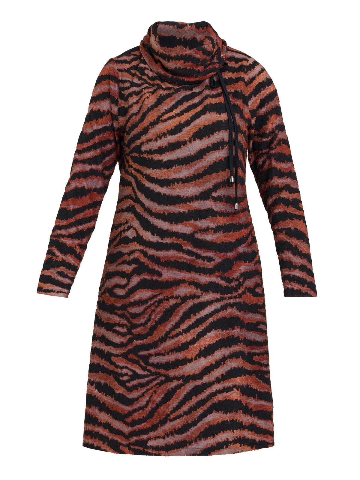 Gina Bacconi Brown Aisling Animal Print Dress