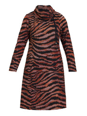 Gina Bacconi Brown Aisling Animal Print Dress