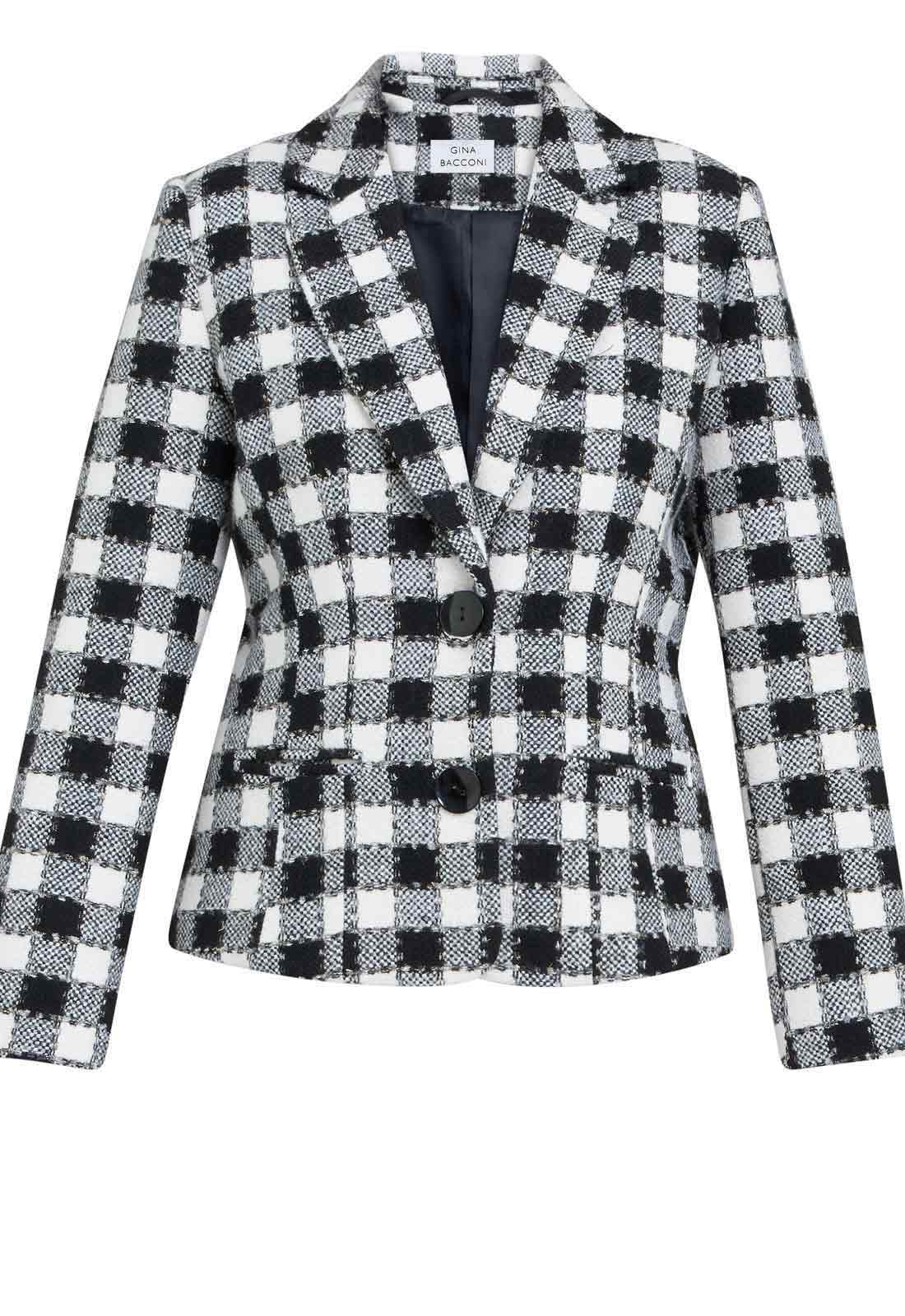 Gina Bacconi Black / White Alise Tweed Jacket