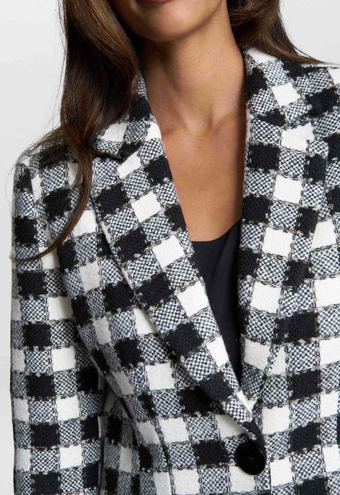Gina Bacconi Black / White Alise Tweed Jacket