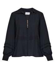 Gina Bacconi Black Antoinette Black Blouse