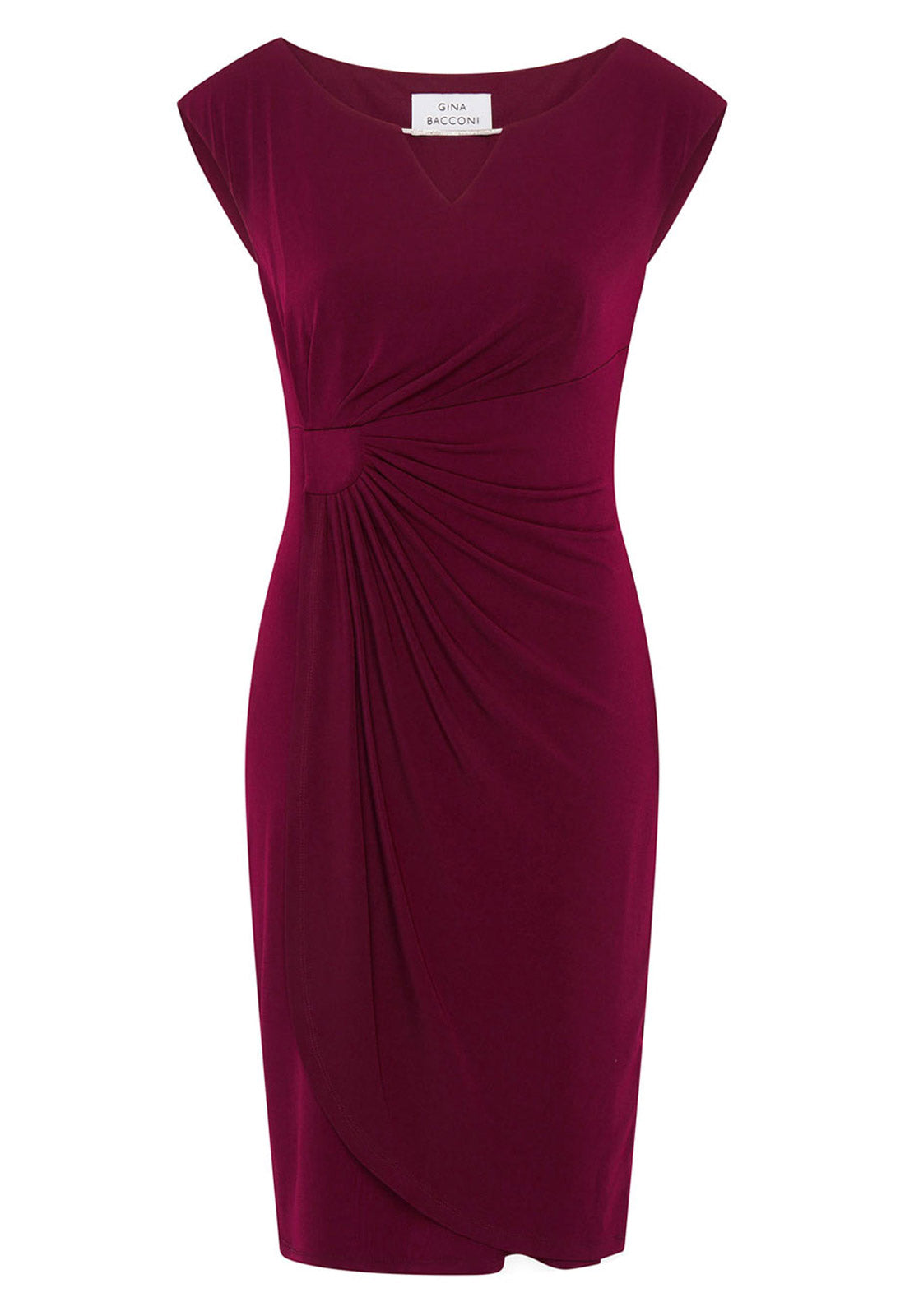 Gina Bacconi Burgundy Helen Wrap Dress